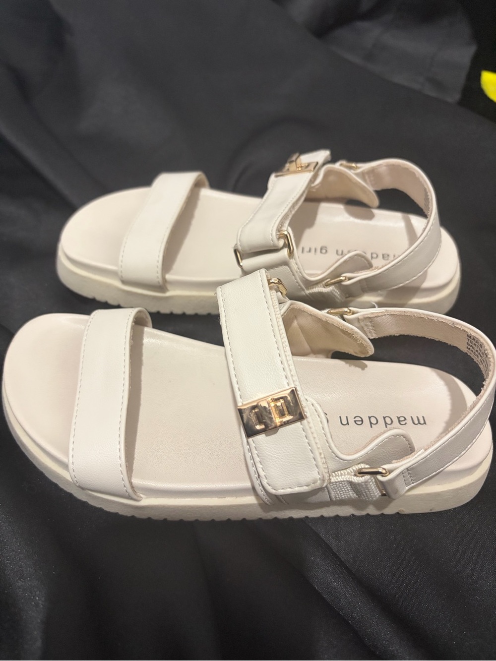 White Madden Girl Chunky Strap Sandals size 1